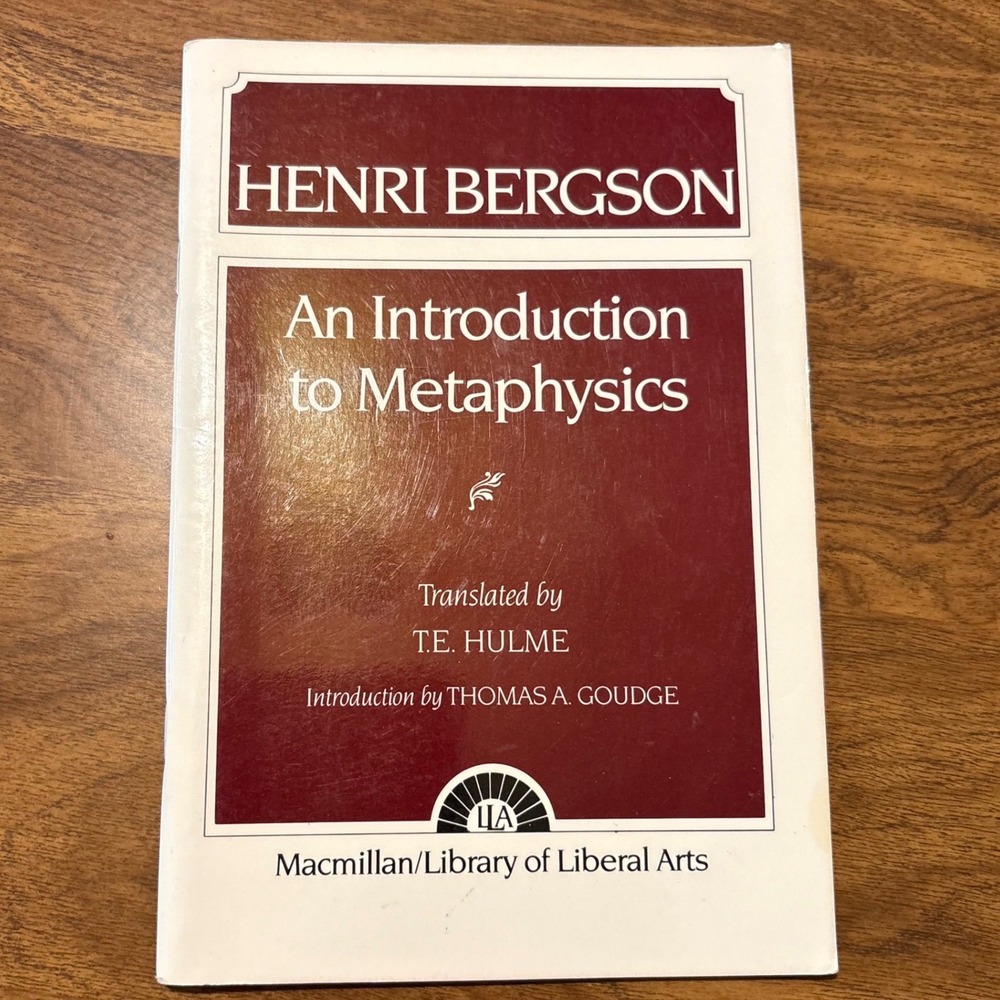 An Introduction to Metaphysics Macmillan Library Liberal Arts 1955 Henri Bergson